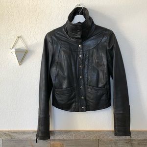 Múus Malou Sander black genuine leather jacket, size 36